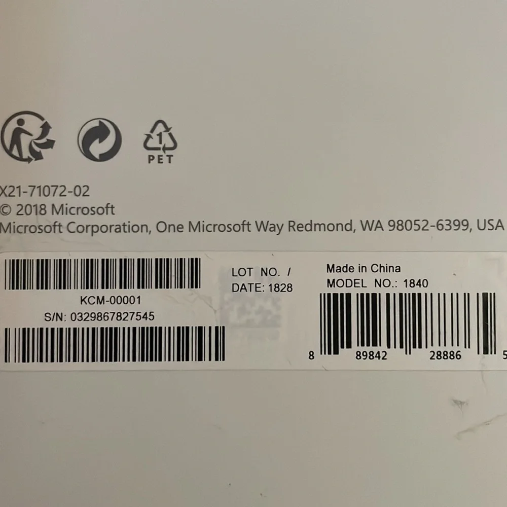 Microsoft Surface Go type cover